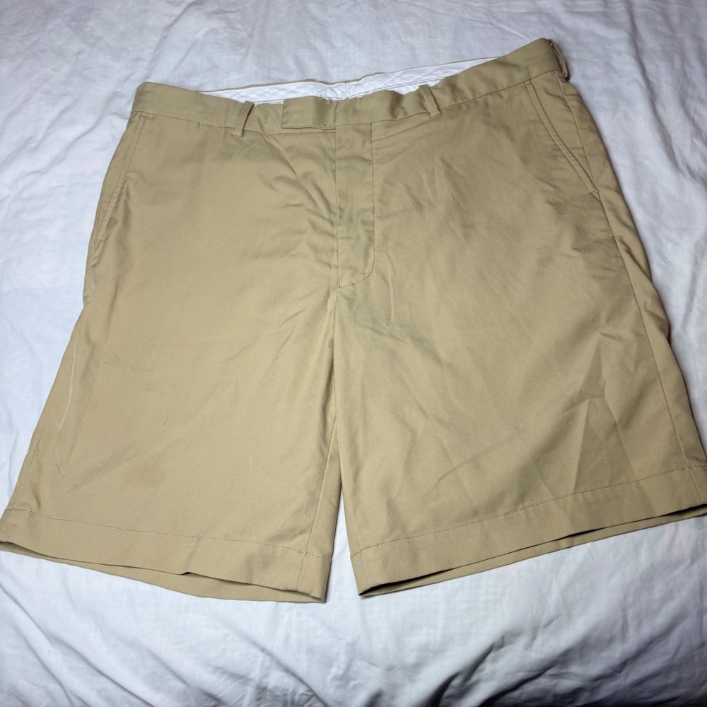RLX Ralph Lauren Mens Tan Khaki Golf Shorts Size 38 Performance Polyester